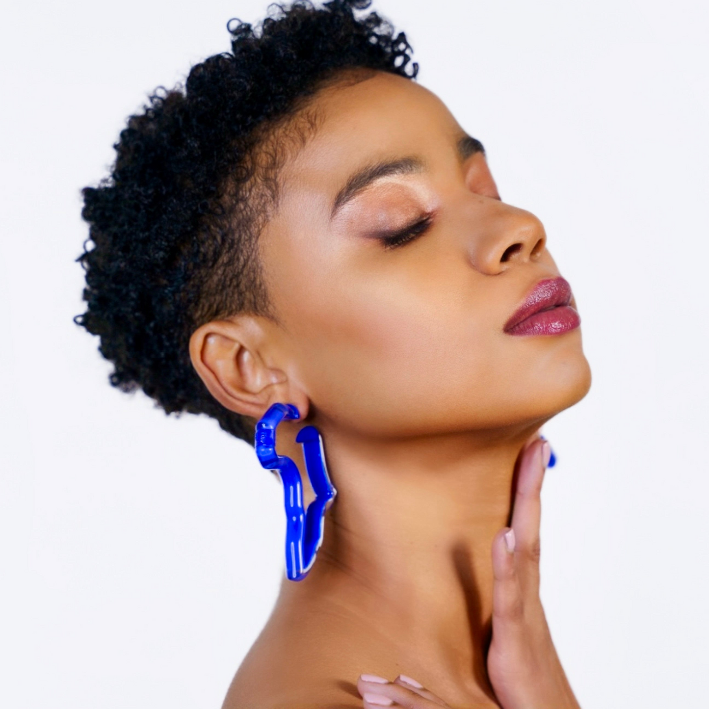 Peekaboo Africa Lucite Hoops
