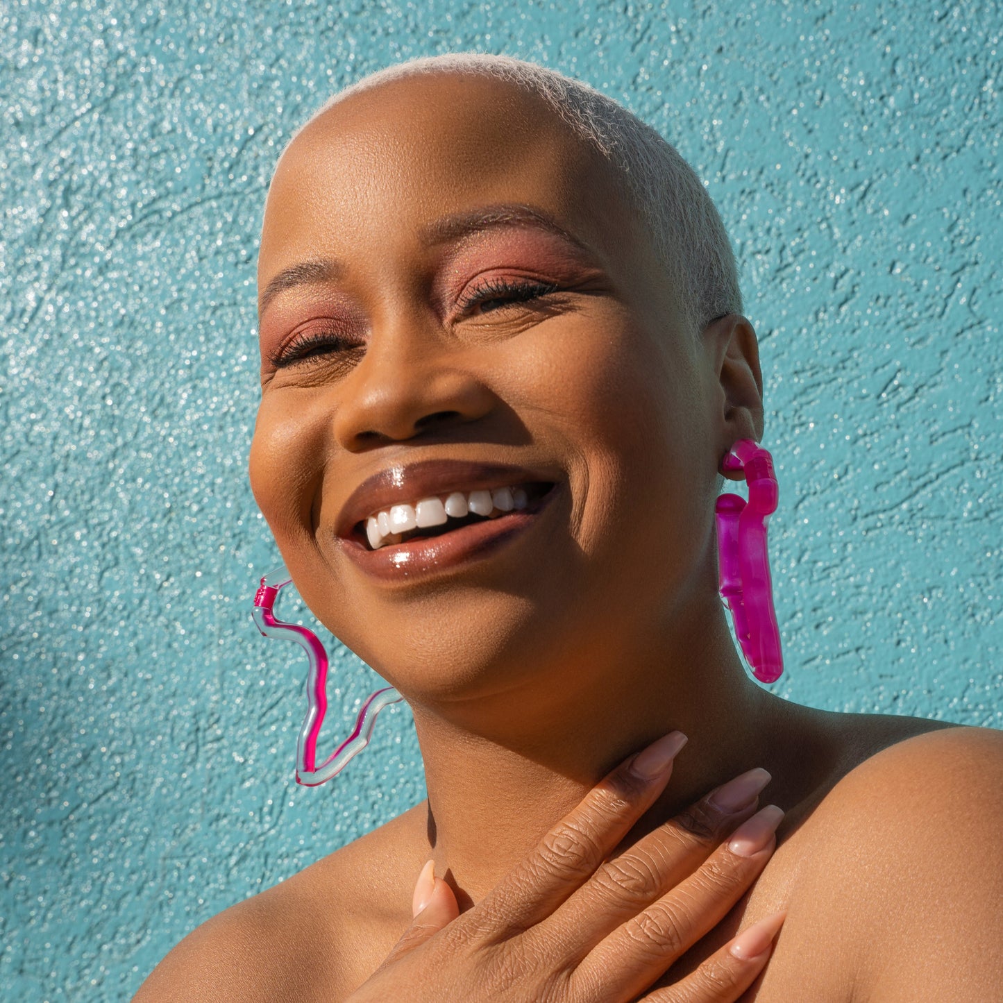 Peekaboo Africa Lucite Hoops