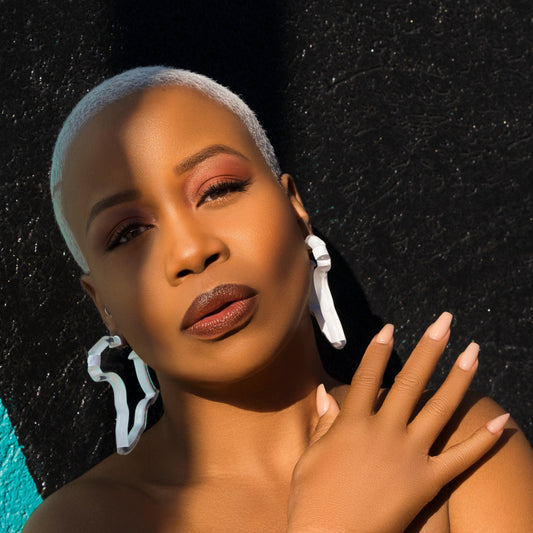 Peekaboo Africa Lucite Hoops