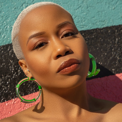 *PREORDER* Peekaboo Lucite Two-Sided Hoops