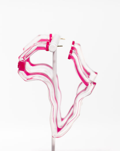 Peekaboo Africa Lucite Hoops