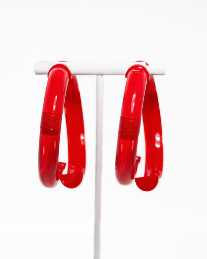 PRE-ORDER: Peekaboo Lucite Two-Sided Hoops